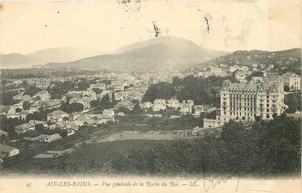 Aix-les-Bains — Vue générale de la Roche du Roi — LL. n°45 - Recto