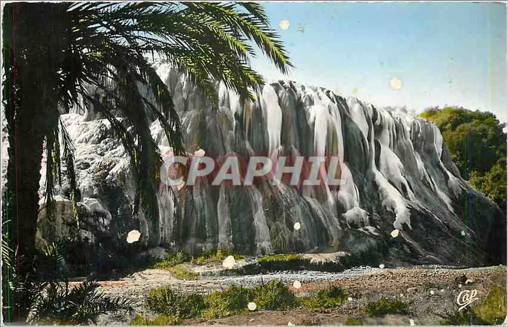 Wasserfall mit warmem Wasser in Guelma — Thermal- und Klimastation Hamam-Meskoutine — Verlag REAL-PHOTO - Vorderseite