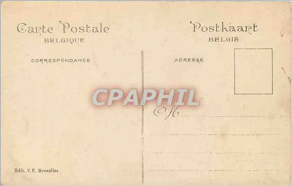 Weltausstellung Brüssel 1910 — Der Quadrigé und Haupteingang — Verlag V.P. Brüssel - Rückseite