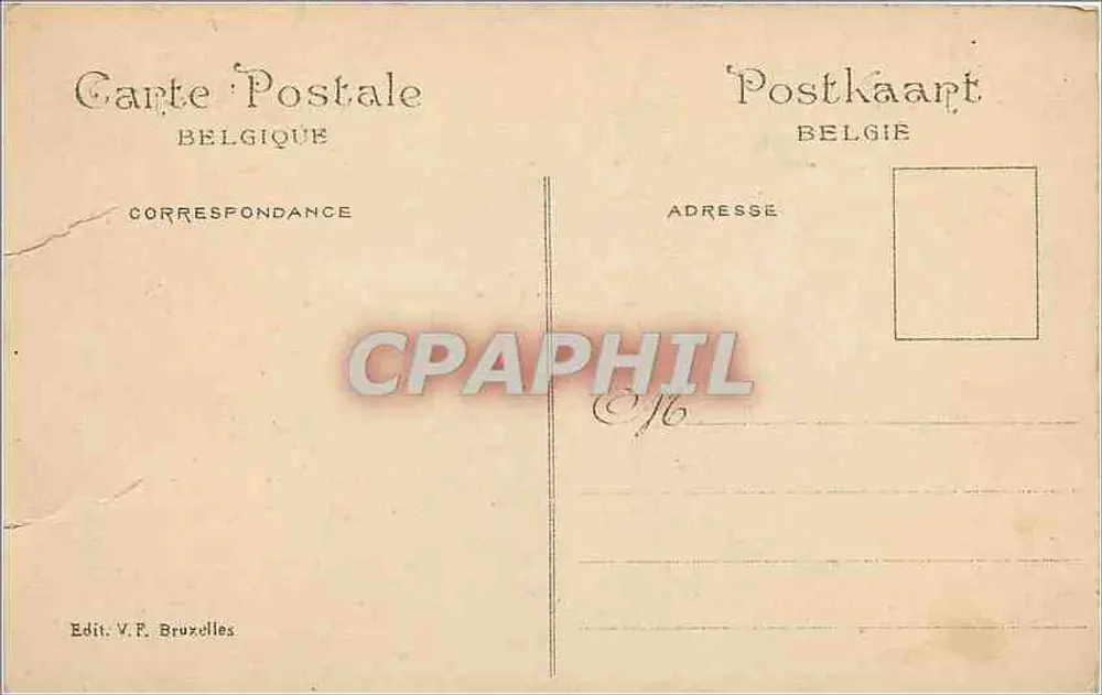 Weltausstellung Brüssel 1910 — Französische Kolonien, Pavillon XIX D — Edit. V.F. Brüssel - Rückseite