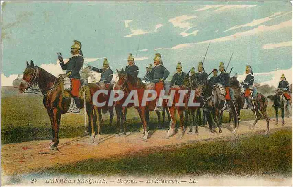 L'ARMÉE FRANÇAISE — Dragons — In Esploratori — LL. - Recto
