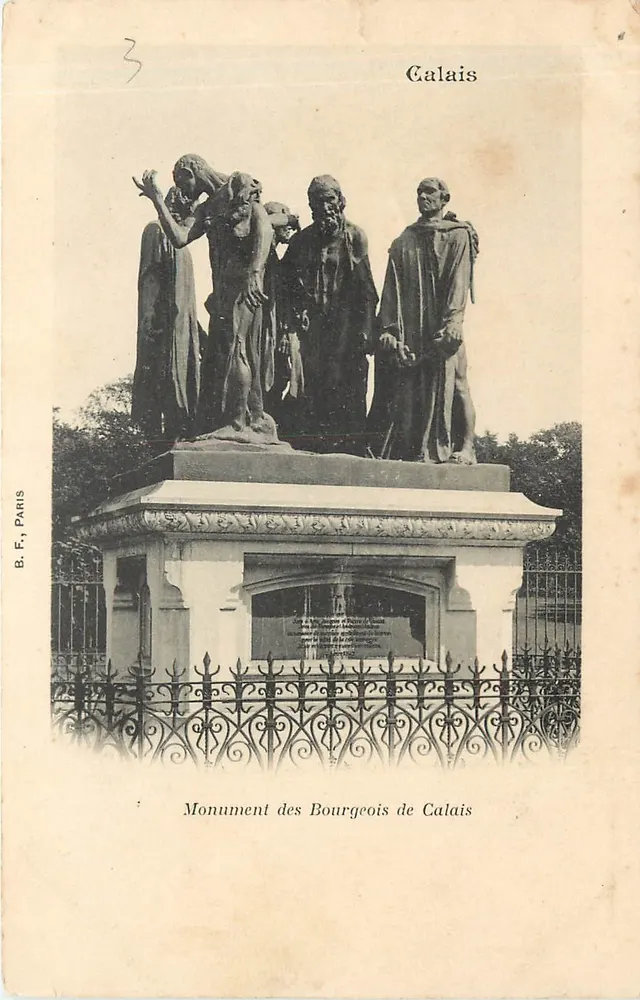 Monumento dos Burgueses de Calais — Calais — B. F., Paris - Frente