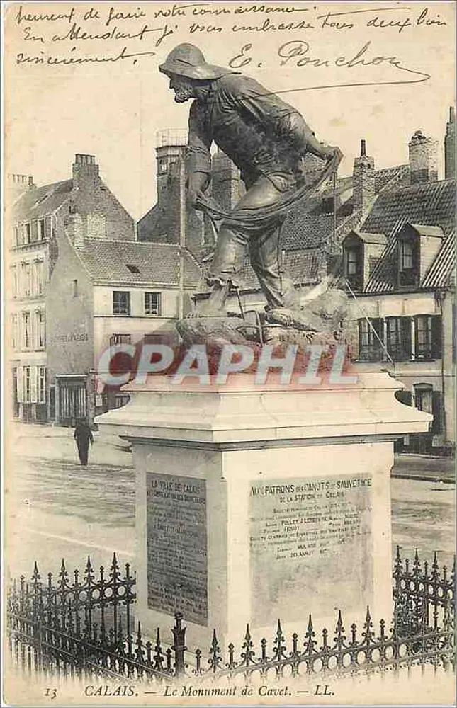 Calais — O Monumento de Cavet — LL. - Frente
