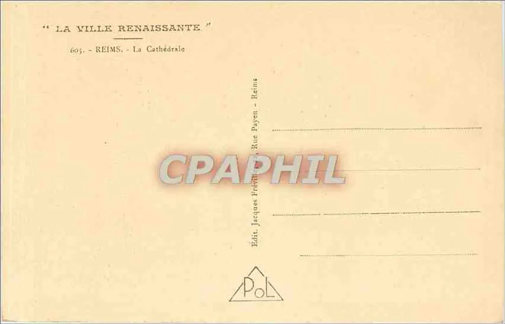 Reims - Die Kathedrale — Jacques Frey - 605 - Vorderseite