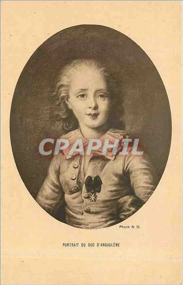 Retrato do Duque d'Angoulême — Foto N.D. — Comitê Nacional da Criança, Paris - Frente
