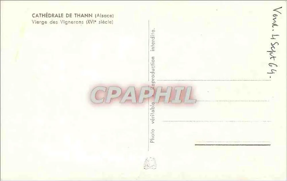 Maria der Winzer — Kathedrale von Thann (Elsass) - Rückseite
