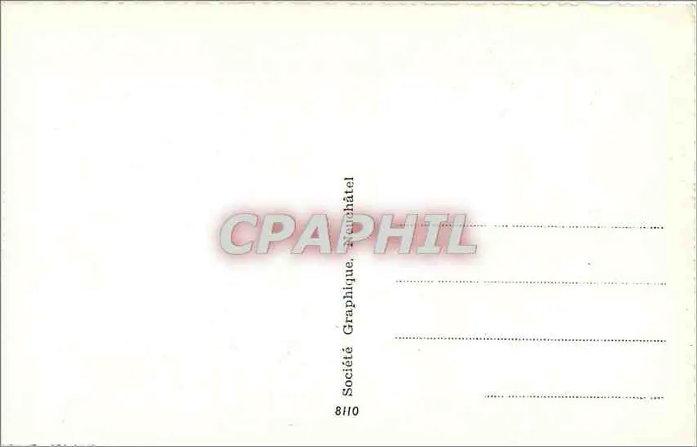Lago Léman — vista aérea — Société Graphique Neuchâtel, n° 8110 - Verso