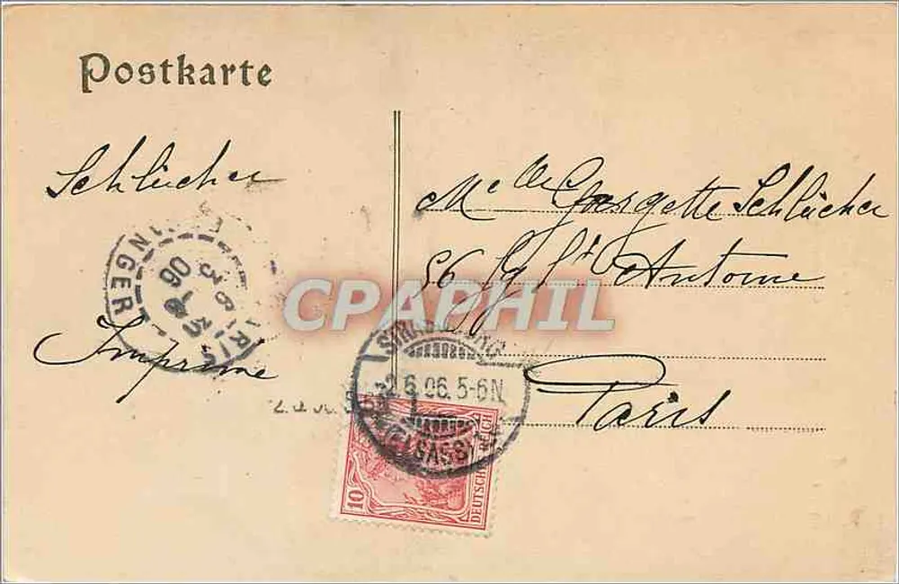 Strasbourg - Catedral — vista da fachada e da flecha — editor não identificado - Verso