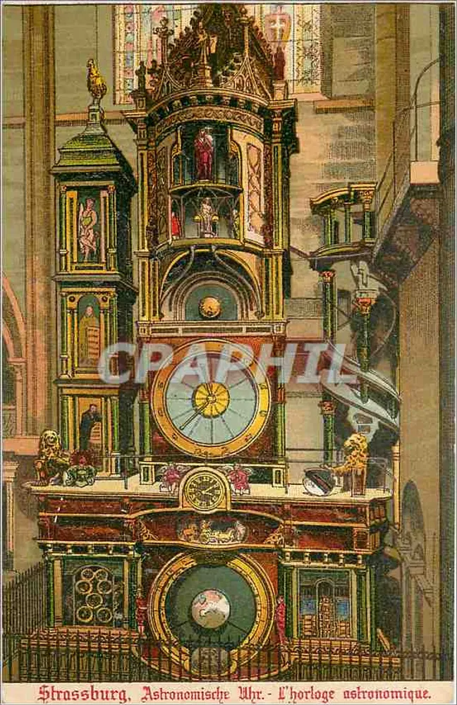 Estrasburgo, a relógio astronômico — edição ilustrada - Frente
