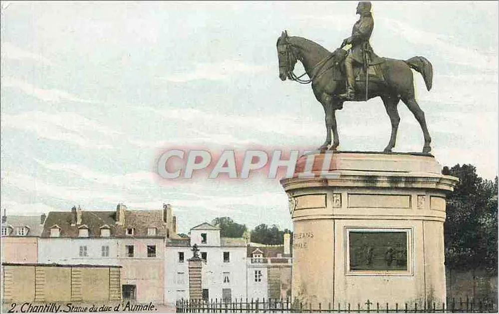 Chantilly. Estátua do duque de Aumale — editor AQUA PHOTO L.V. & Cie, n°2 - Frente