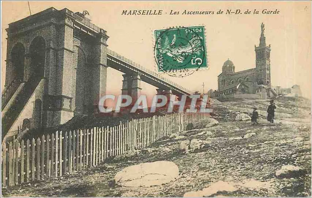 MARSEILLE - Les Ascenseurs de N.-D. de la Garde - Recto