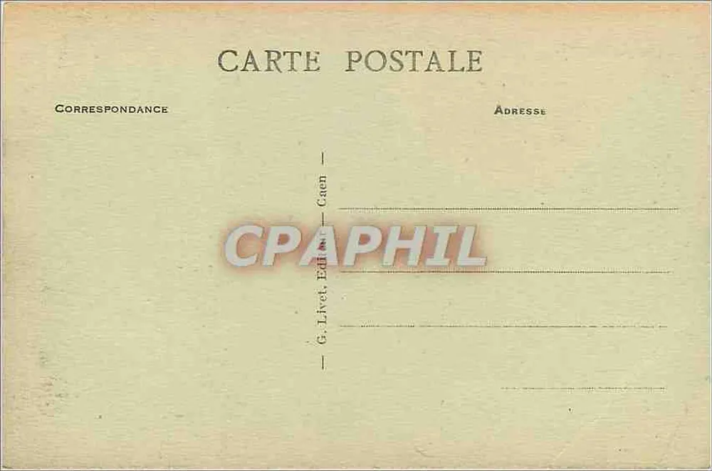 Caen — Vista Geral — G. Livet, Editor, Caen - Verso