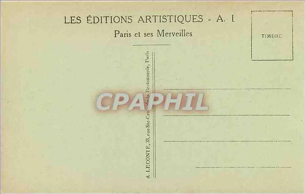 Paris — Panorama dos Oito Pontes — A. L. - Verso