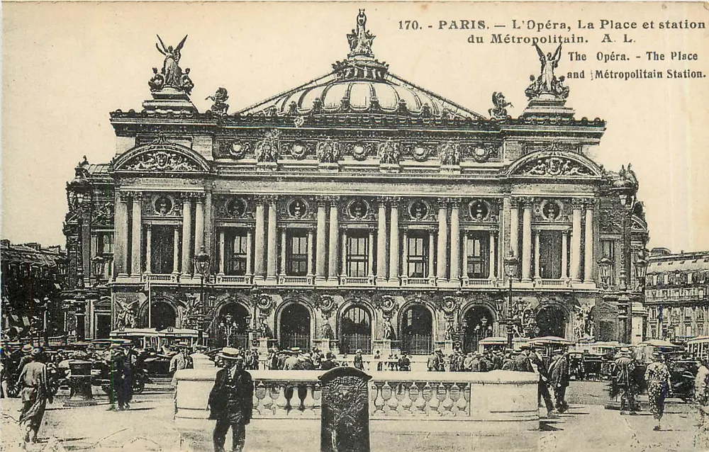 Paris — Das Opernhaus, die Place und die Metro-Station — A. L. 170 - Vorderseite