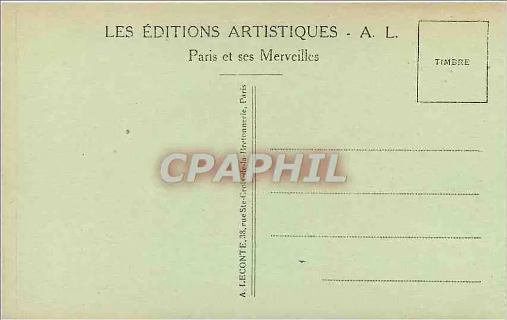 Versailles — Het Paleis van Petit Trianon — A. L. Éditions Artistiques - Achterkant