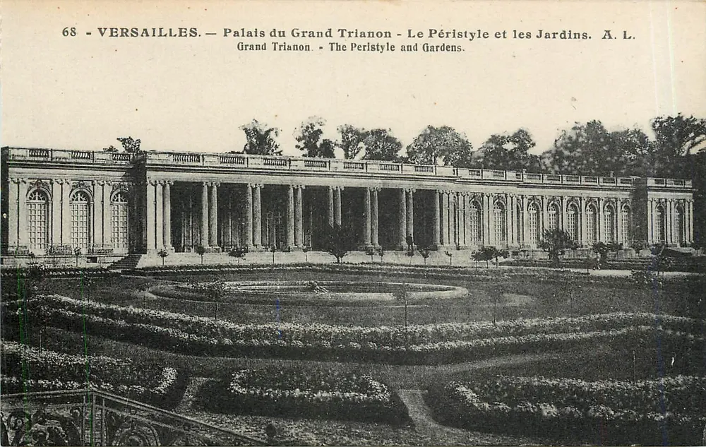 Versailles — Schloss des Grand Trianon — Der Peristyl und die Gärten — A. L. — n° 68 - Vorderseite