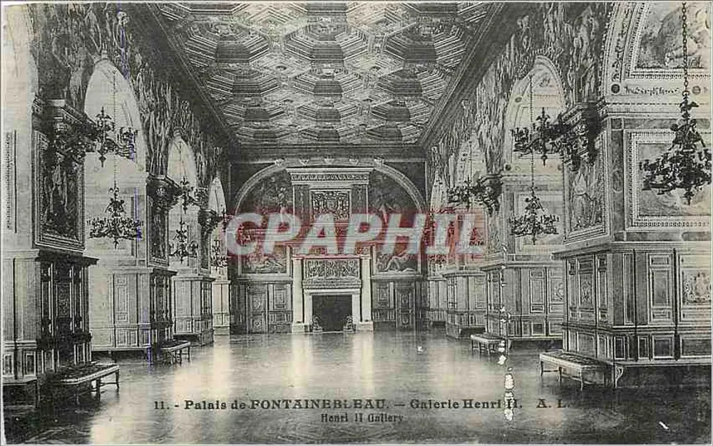 Schloss FONTAINEBLEAU — Galerie Henri II — A. L. - Vorderseite