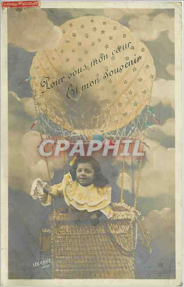 Kleine Mädchen in einem Luftballon — Légrand Phot. — Nr. 1036 - Vorderseite