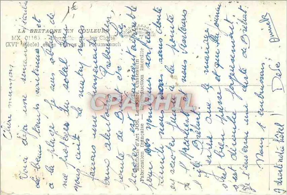 Igreja de Ploumagoar — Bretanha — Edições de Arte JOS - Verso