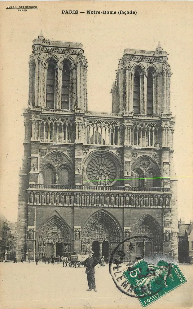 PARIS — Notre-Dame (fachada) — Jules Seeberger - Frente