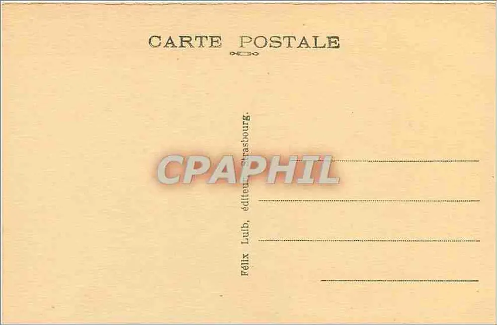 Ruínas do Castelo de GUIRBADEN (Alsácia) — editor Félix Luib, Strasbourg - Verso