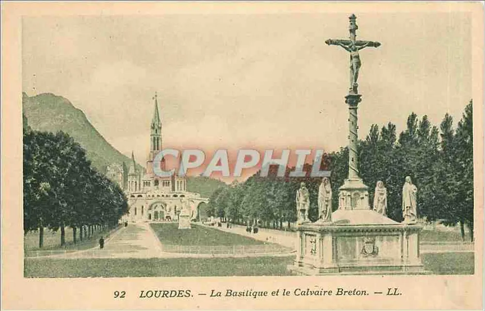 Lourdes — La Basilique et le Calvaire Breton — LL. - Recto