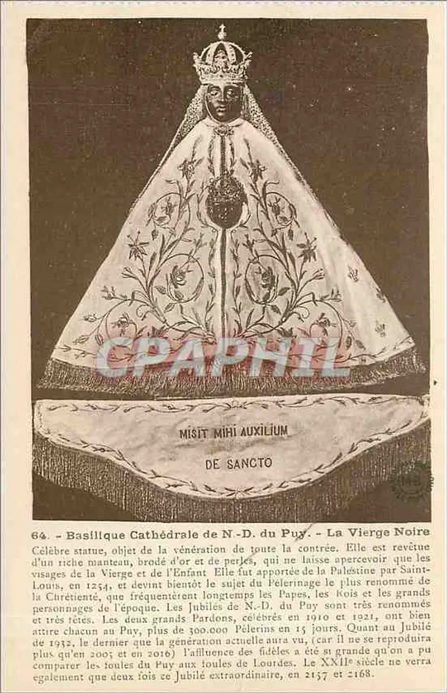 Basilikalkathedrale N.-D. du Puy — Die Schwarze Jungfrau — Éditions d'Art Margerit, Le Puy - Vorderseite