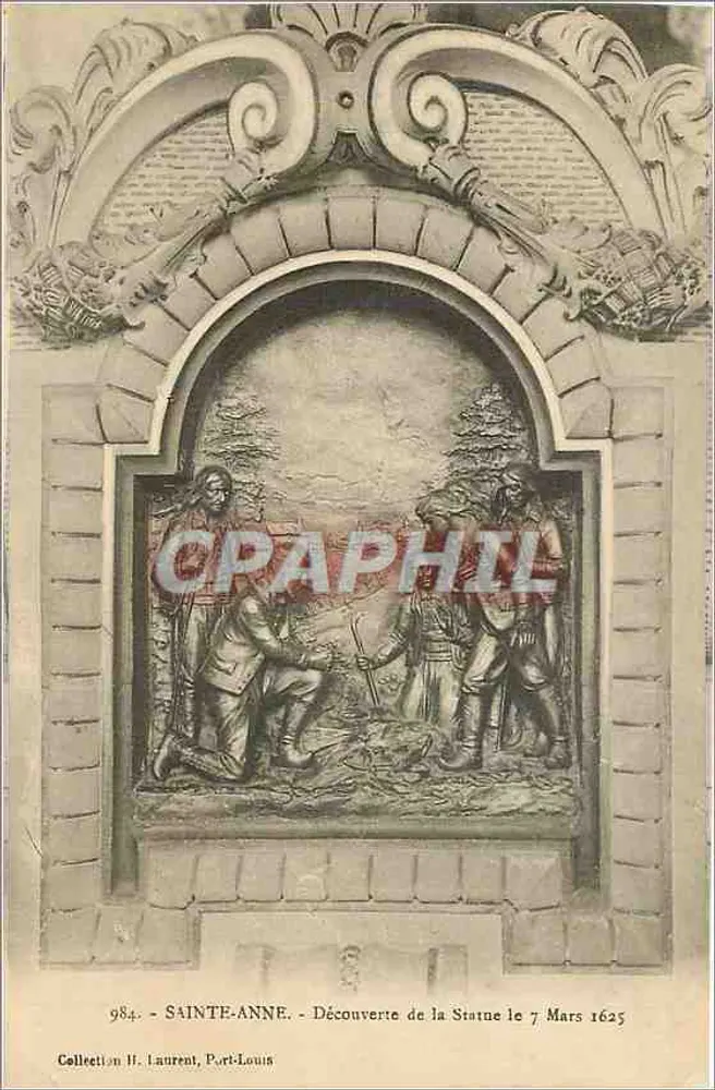 Santa Ana — Descoberta da Estátua em 7 de Março de 1625 — Coleção H. Laurent, Port-Louis - Frente