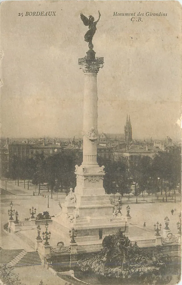 Bordeaux — Monument dos Girondinos — C.B. - Frente
