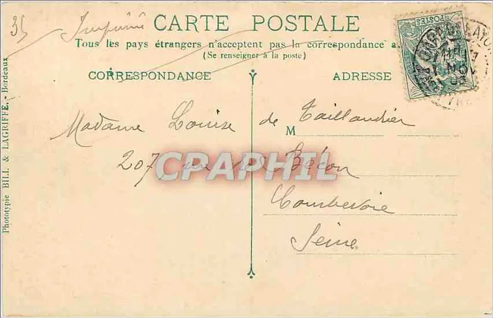 Bordeaux — De rostrale zuilen — B.L. - Achterkant