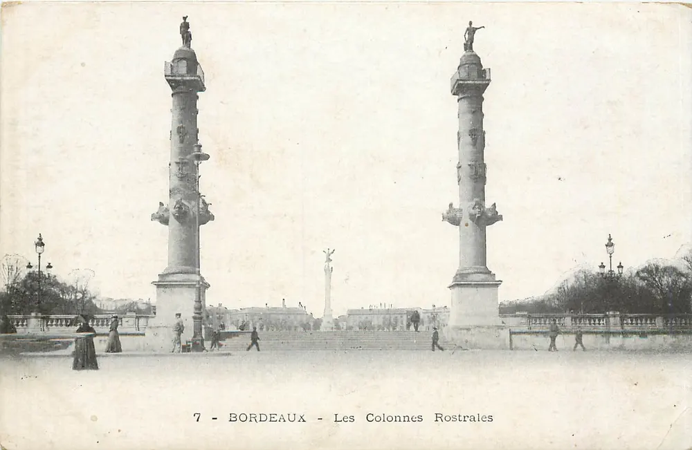 Bordeaux - De Rostrale zuilen — onbekende uitgever, n°7 - Voorkant