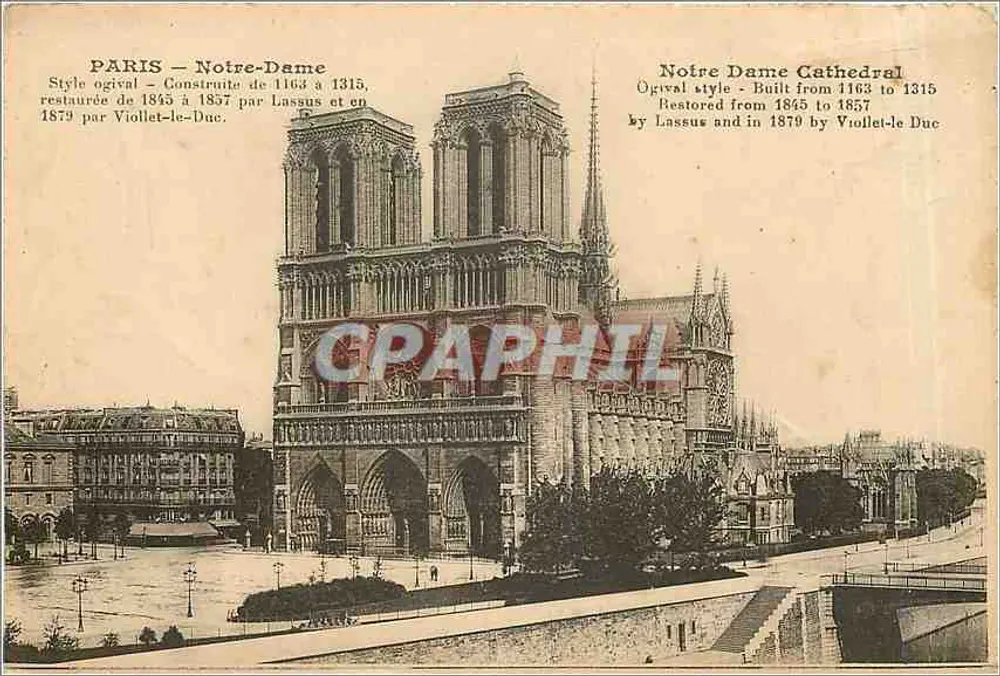 Paris — Notre-Dame — editor G. J. & F. Paris - Frente