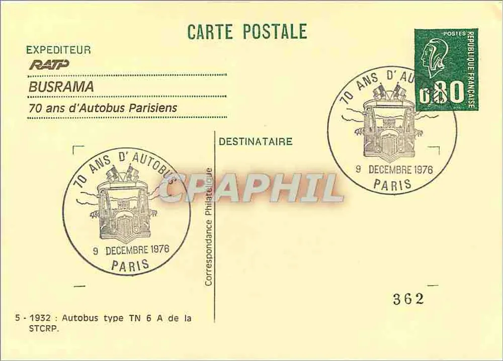 ऑटोबस RATP प्रकार TN 6 A — 70 वर्ष ऑटोबस पेरिसियन — RATP - पीछे