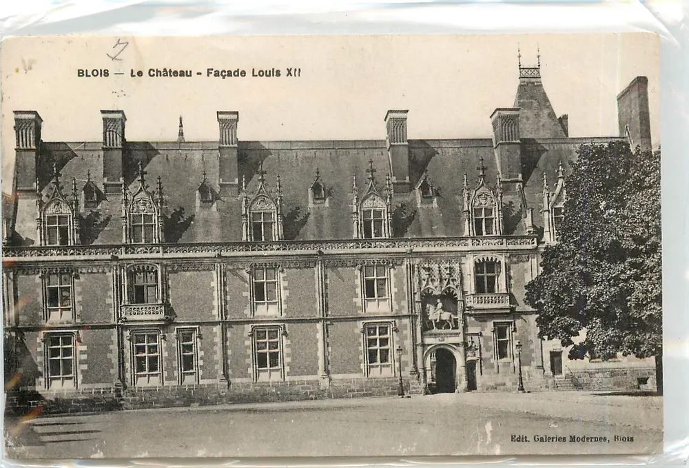 Blois — Das Schloss — Fassade Louis XII — Edit. Galeries Modernes, Riois - Vorderseite