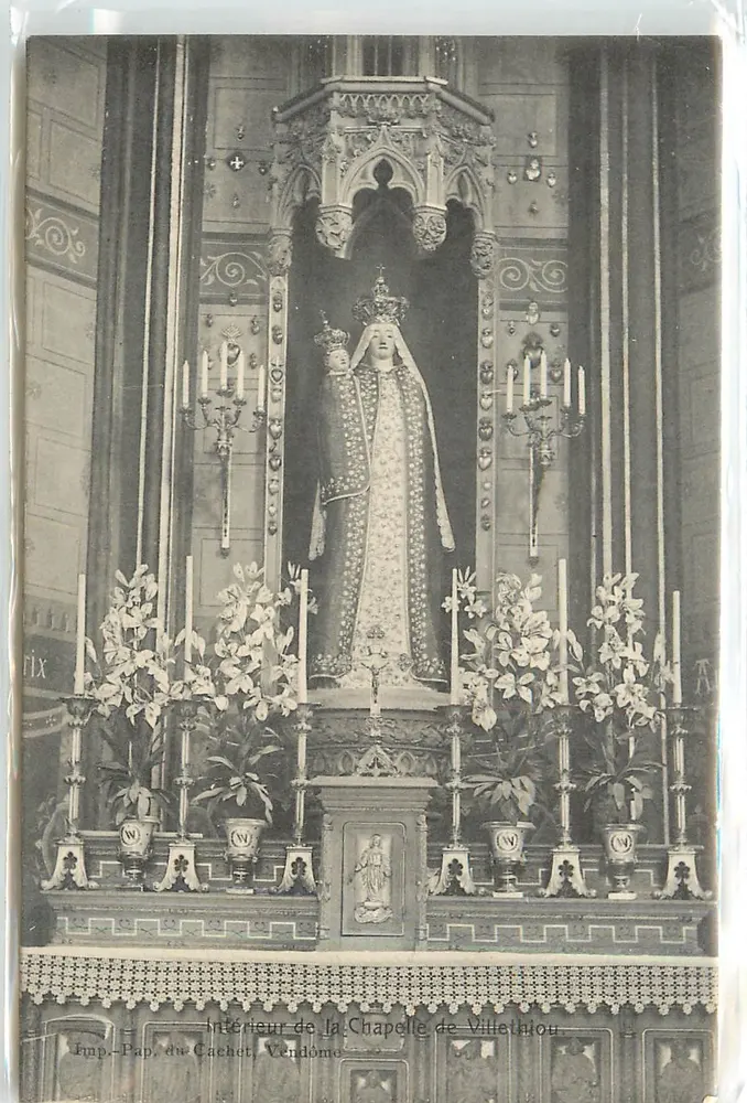 Interior da Capela de Villetthiou — Imp. Pap. do Cachet, Vendôme - Frente
