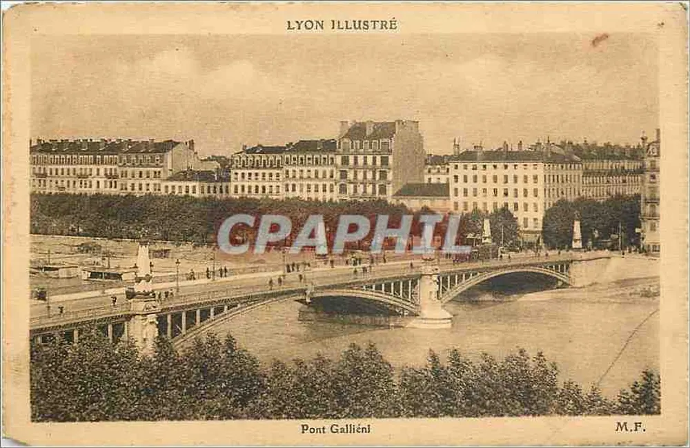 Ponte Galliéni — Lyon — editor M.F. - Frente
