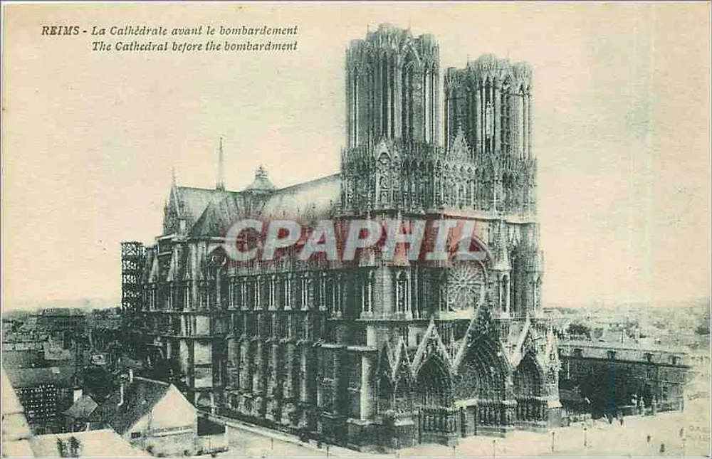 Reims - La Cathédrale avant le bombardement — Bandet, éditeur - Recto