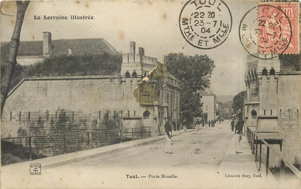 Toul — Porte Moselle — La Lorraine illustrée, editada por Librairie Oury, Toul - Frente