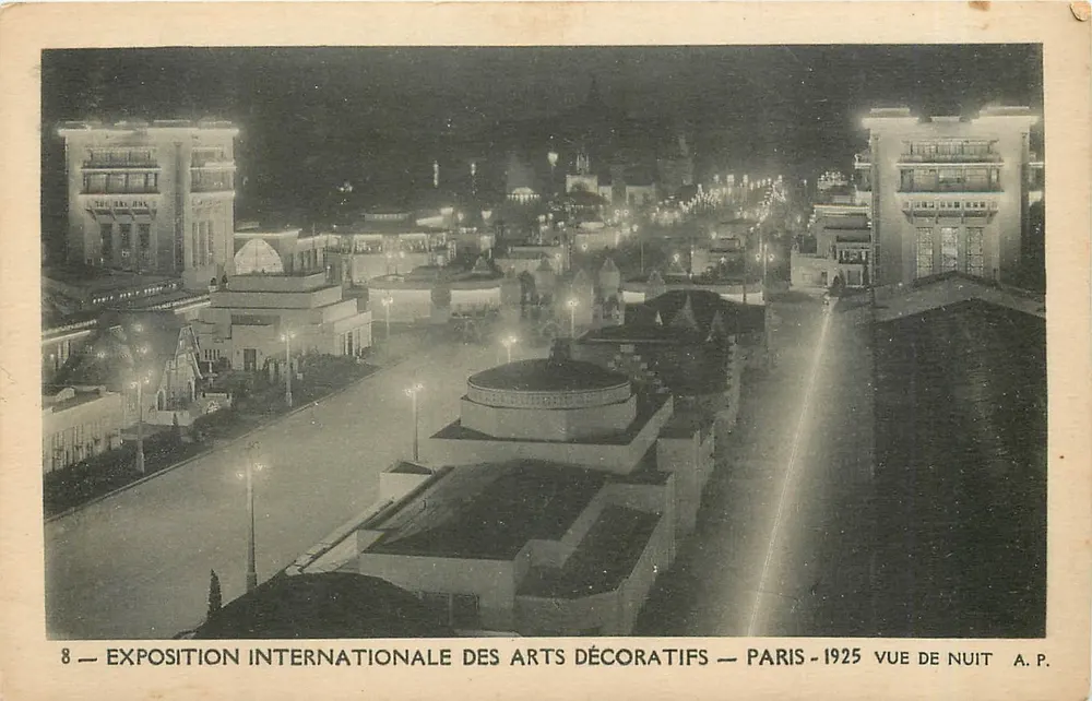 Internationale Ausstellung dekorativer Künste — Paris — 1925 — Nachtsicht — A.P. — Nr. 8 - Vorderseite