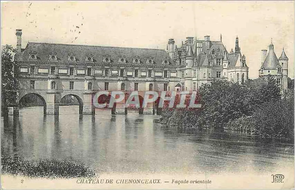 Castelo de Chenonceaux — Fachada oriental — Imp. Neuruein et Cie, Paris - Frente