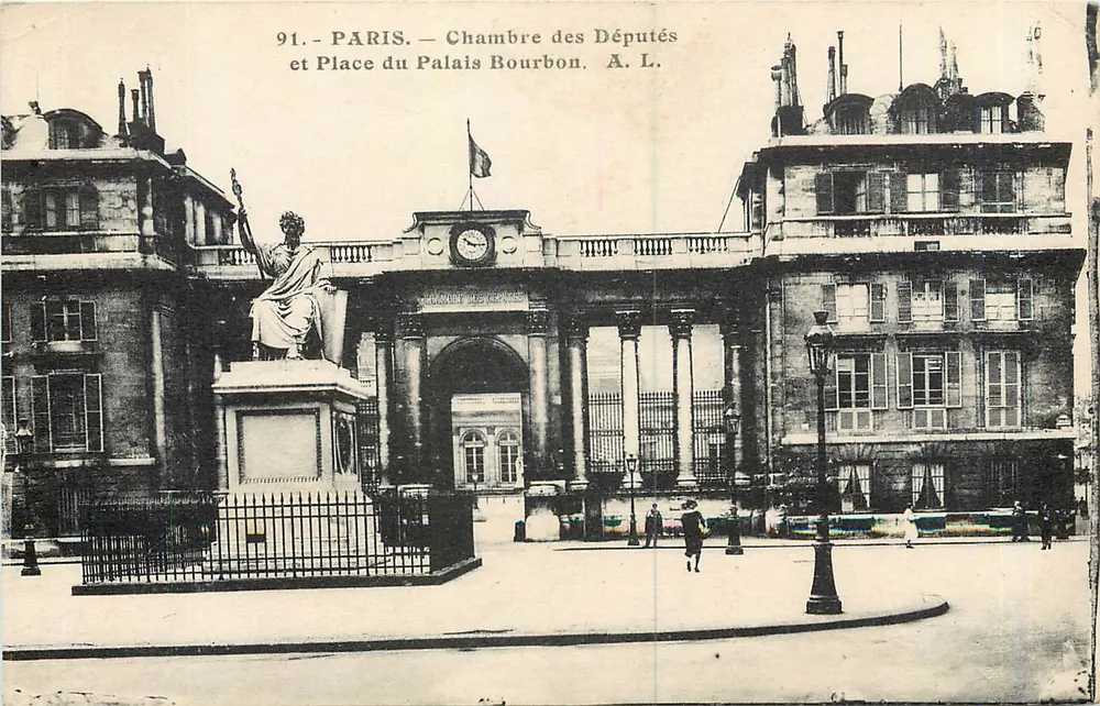 Paris — Chambre des Députés et Place du Palais Bourbon — A. L. n° 91 - Recto