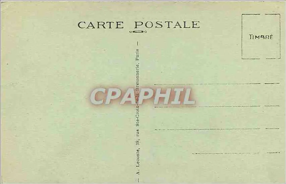 Paris — Chambre des Députés et Place du Palais Bourbon — A. L. n° 91 - Verso