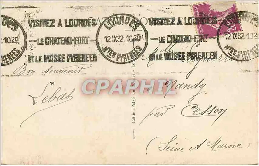 A Aparição — Lourdes — P. D. — n°76 - Verso