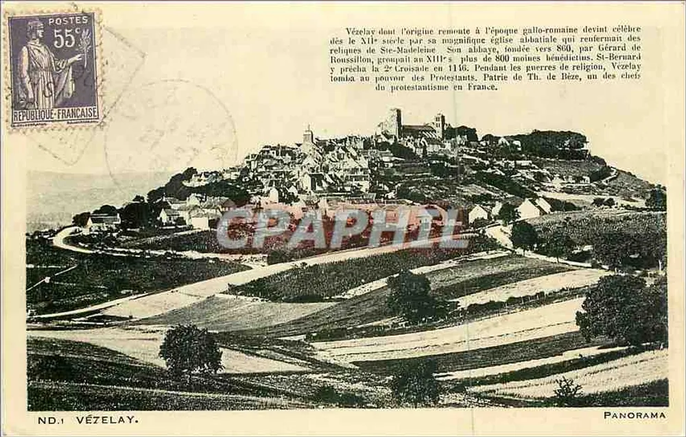 Vézelay — Panorama — Édition Vézelay, ND.1 - Frente