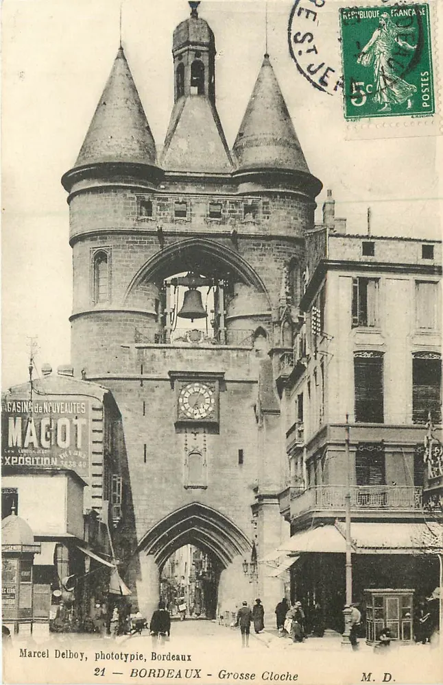 Bordeaux — Grosse Cloche — Marcel Delboy, fototipia, Bordeaux - Frente