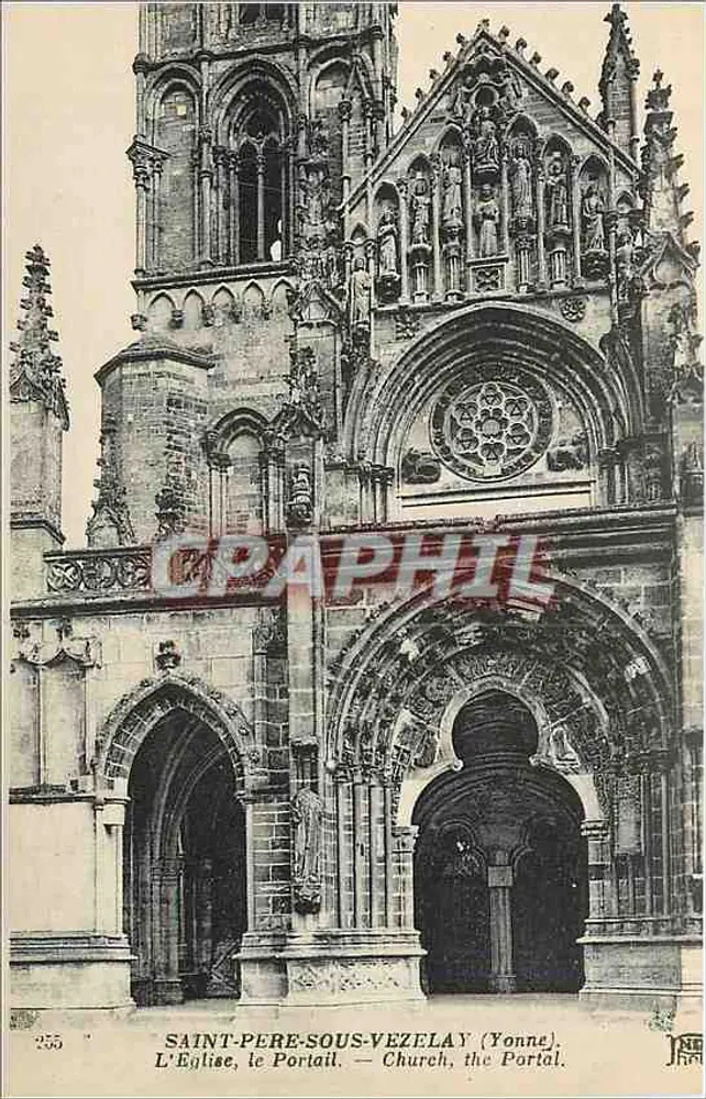 Saint-Père-sous-Vézelay (Yonne) — Die Kirche, das Portal — Verlag JAB, Nr. 255 - Vorderseite