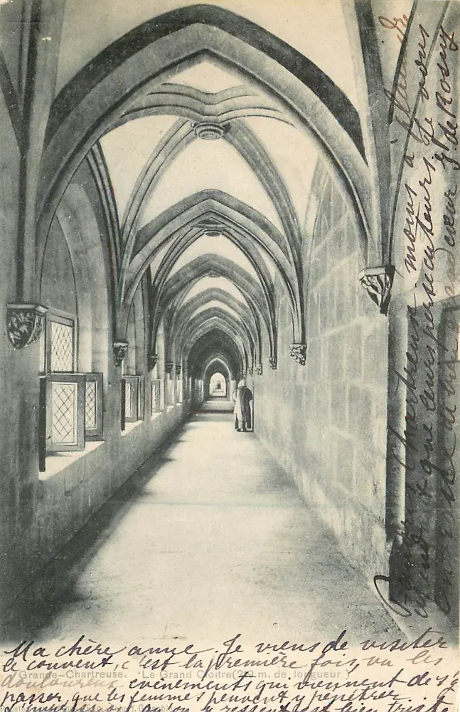 Grande Claustro — Grande-Chartreuse — editor anônimo, número de série não visível - Frente