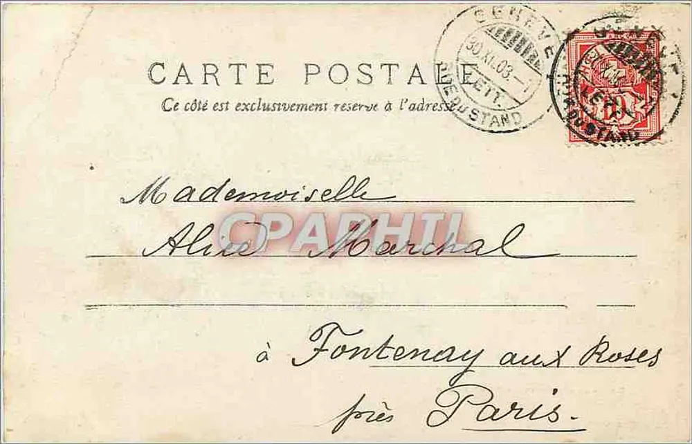 Les Aravis e o Monte Branco — Pittier, Fot. édit., Annecy, n°55 - Verso