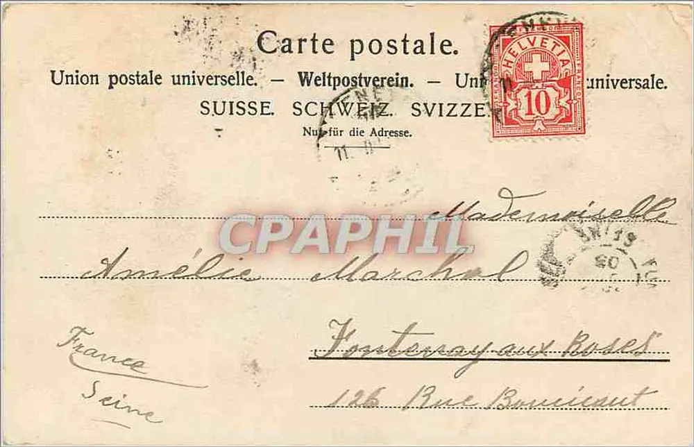 Genebra — Quai do Léman — editor M. Stekampf, n° 107 - Verso