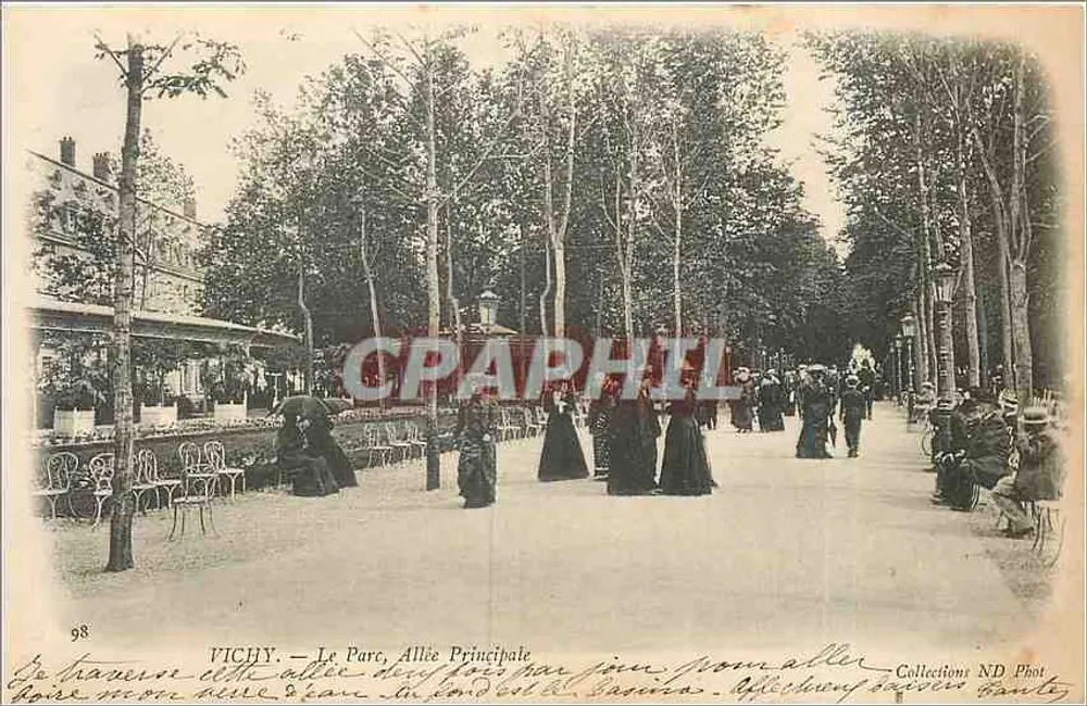 Vichy — Park, Główna Aleja — Zbiór ND Phot, nr 98 - Awers